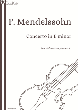 Book cover for Mendelssohn - Violin Concerto in E minor Op. 64 (2nd violin accompaniment)
