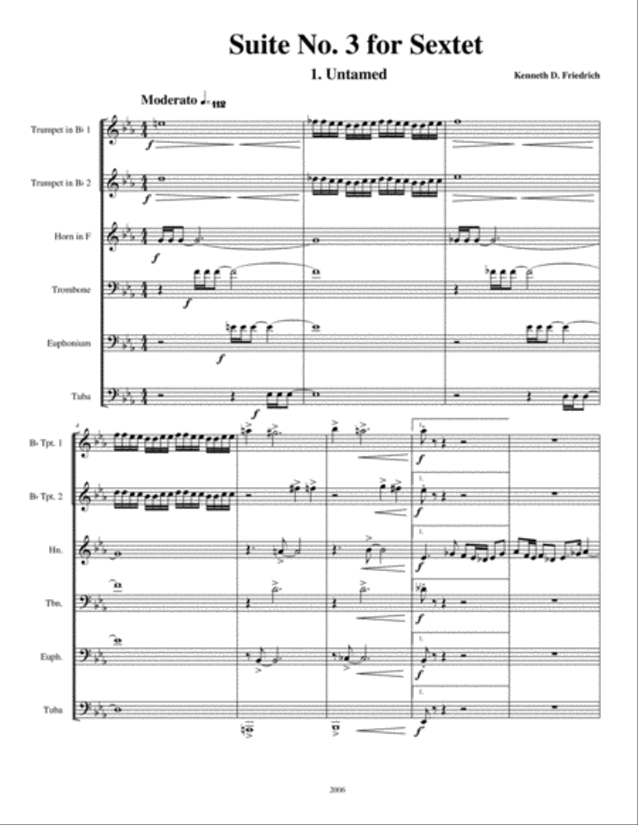 Suite No. 3 for Brass Sextet
