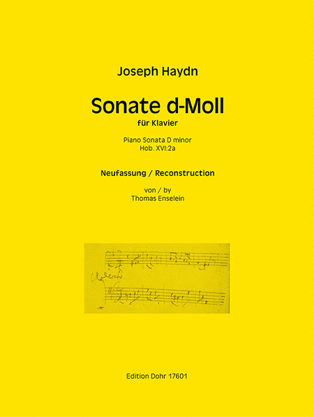 Sonate d-Moll Hob. XVI: 2a -Neufassung anhand des überlieferten Incipit in Haydns Entwurf-Katalog-