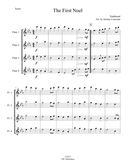 The First Noel for Flute Quartet image number null