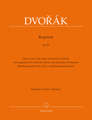 Book cover for Requiem op. 89 (Arrangement for Soloists, Choir and Chamber Orchestra)