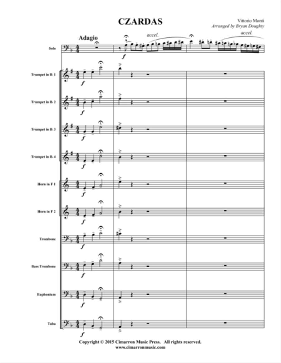 Czardas Czardas Brass Ensemble scores gallery preview page 1