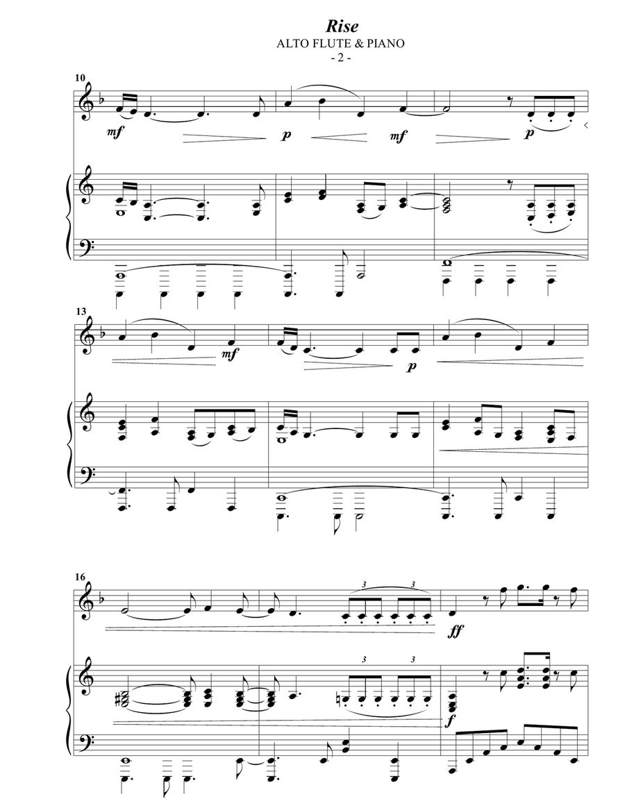 Rise Flute Solo scores gallery preview page 2