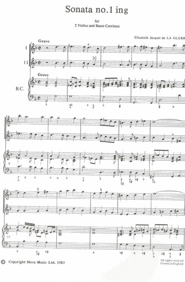 Sonata No. 1 In G