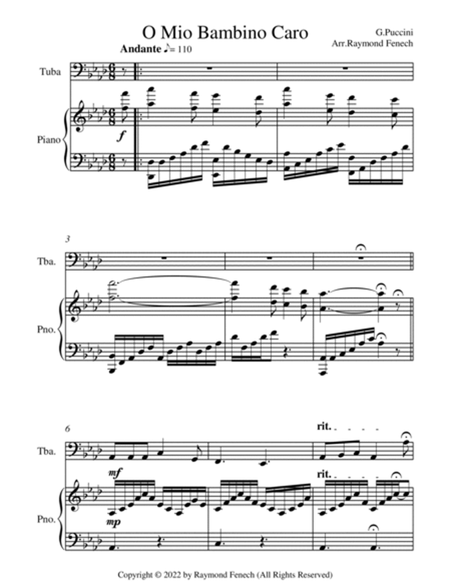 O Mio Babbino Caro - G.Puccini - Tuba and Piano image number null