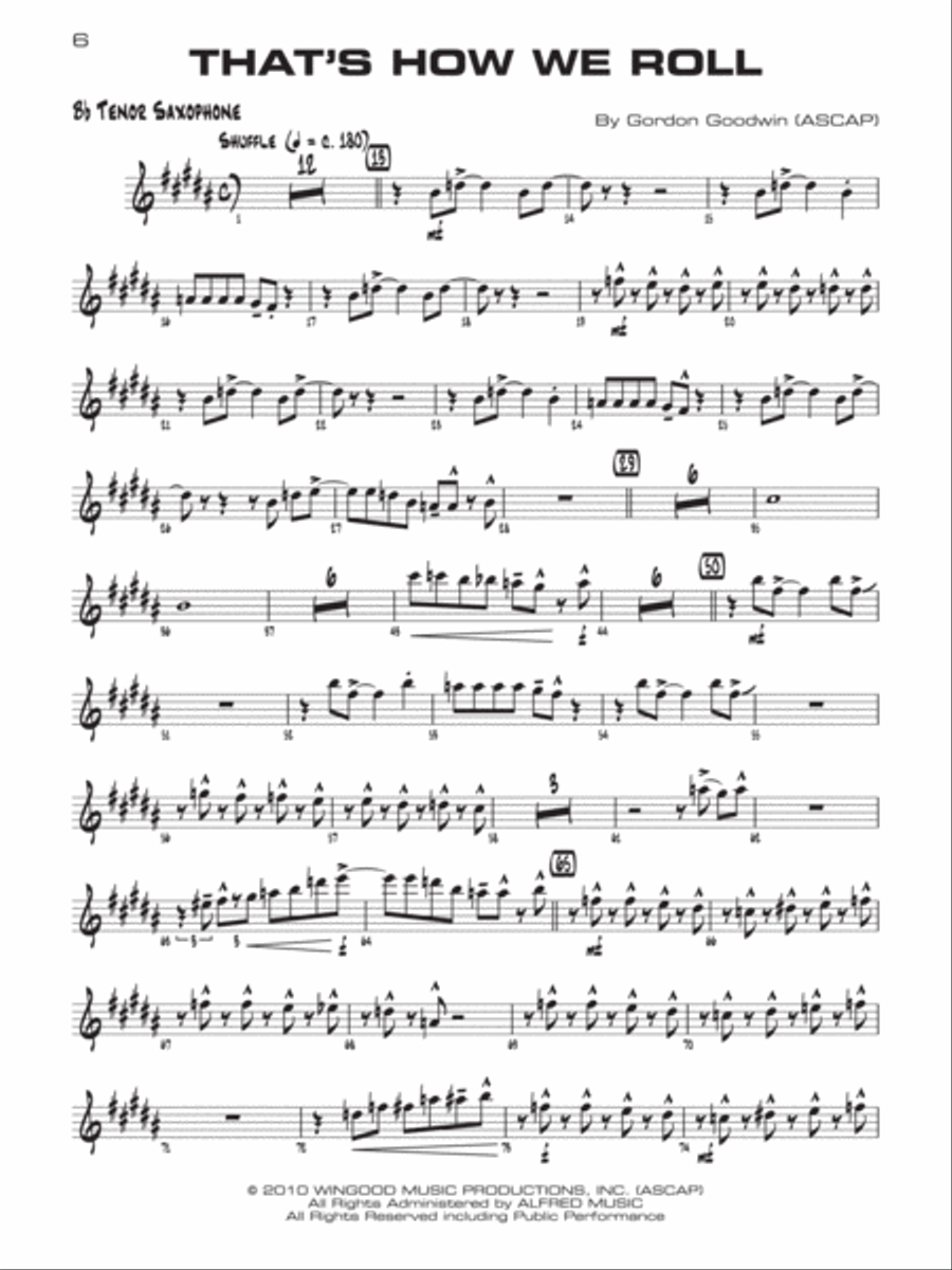 Gordon Goodwin's Big Phat Play Along, Volume 2 Tenor Saxophone scores gallery preview page 9