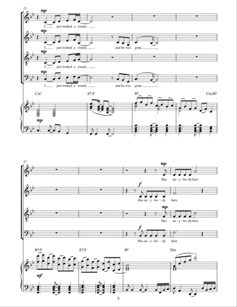 Abraham, Martin And John 4-Part scores gallery preview page 5