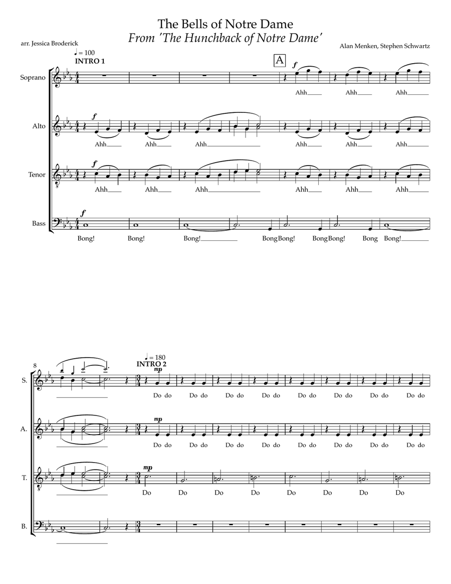 The Bells Of Notre Dame The Bells Of Notre Dame Divisi scores gallery preview page 1
