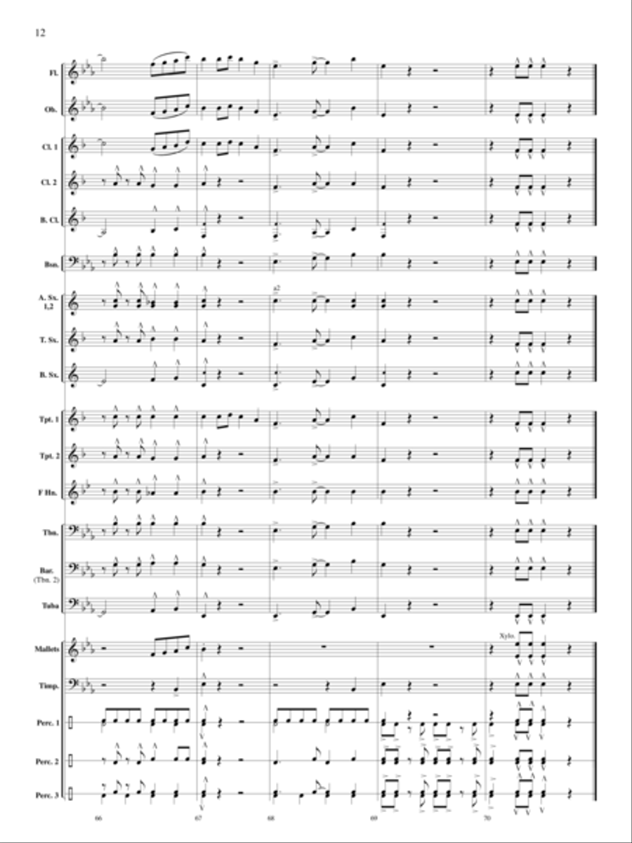 Santa Visits the Caribbean Concert Band scores gallery preview page 13