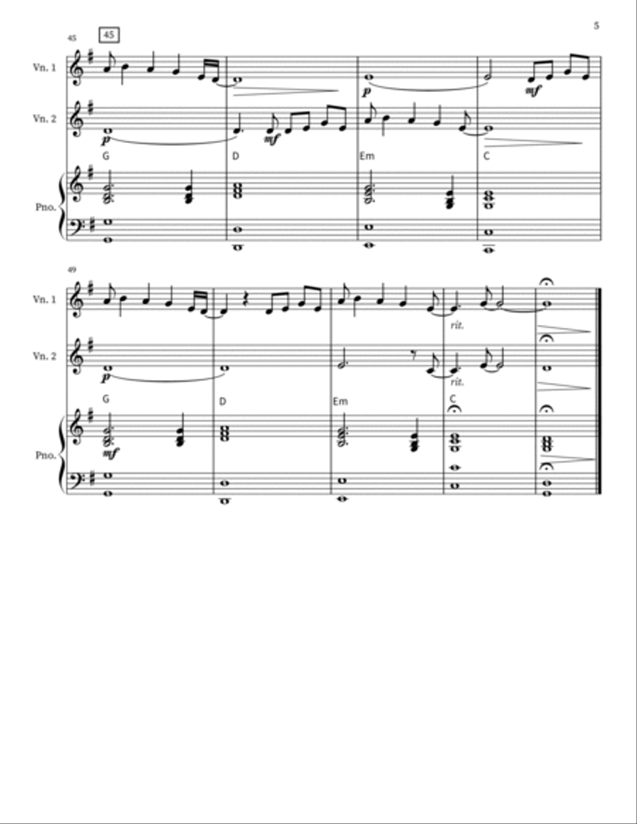 Broken Vessels (Amazing Grace) String Duet scores gallery preview page 5