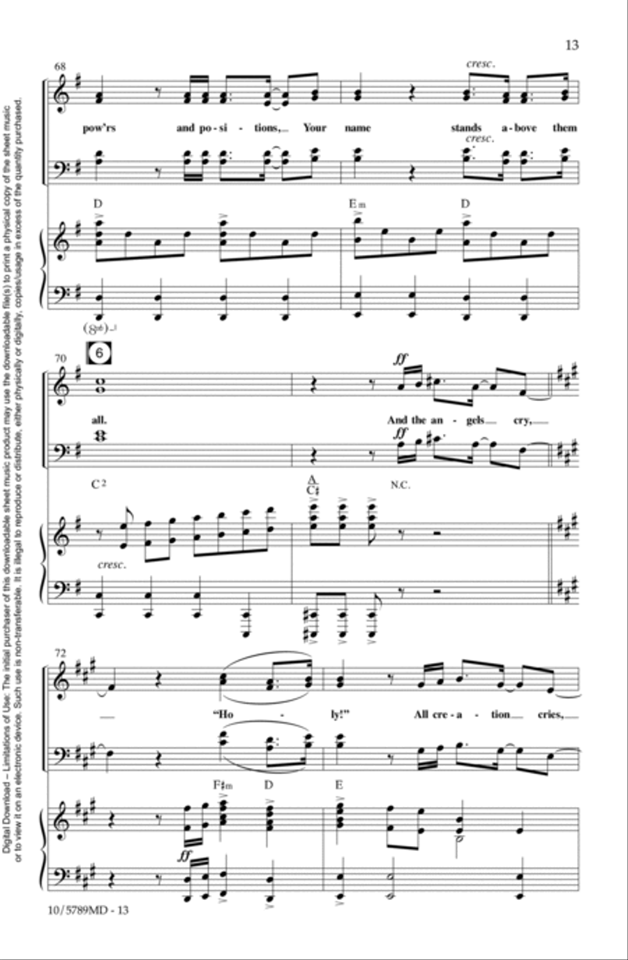 Holy Forever 4-Part scores gallery preview page 13