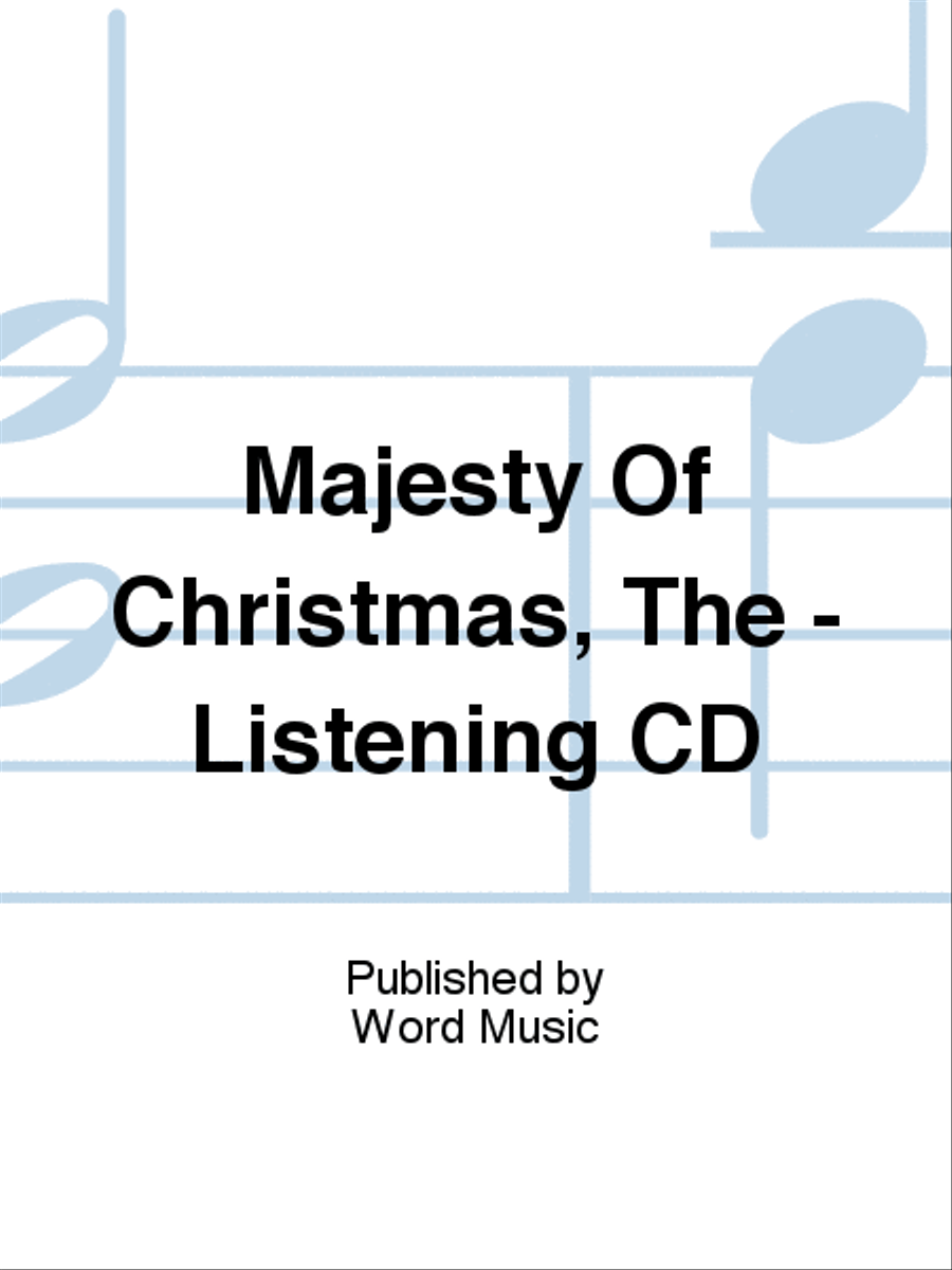 The Majesty Of Christmas - Listening CD