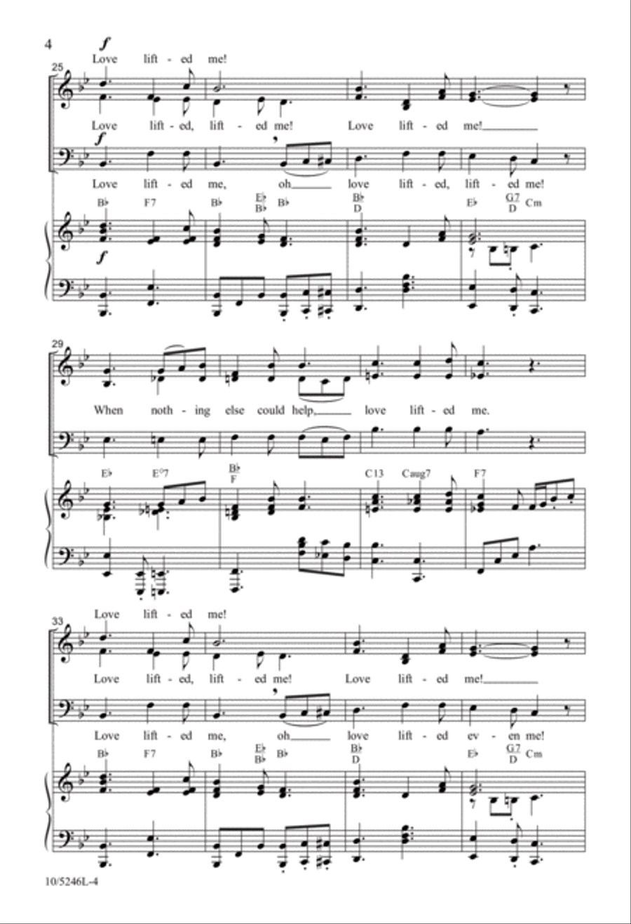 Love Lifted Me 3-Part scores gallery preview page 4