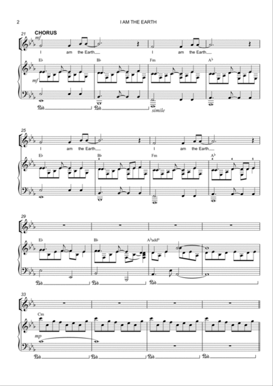 I Am The Earth 2-Part scores gallery preview page 2