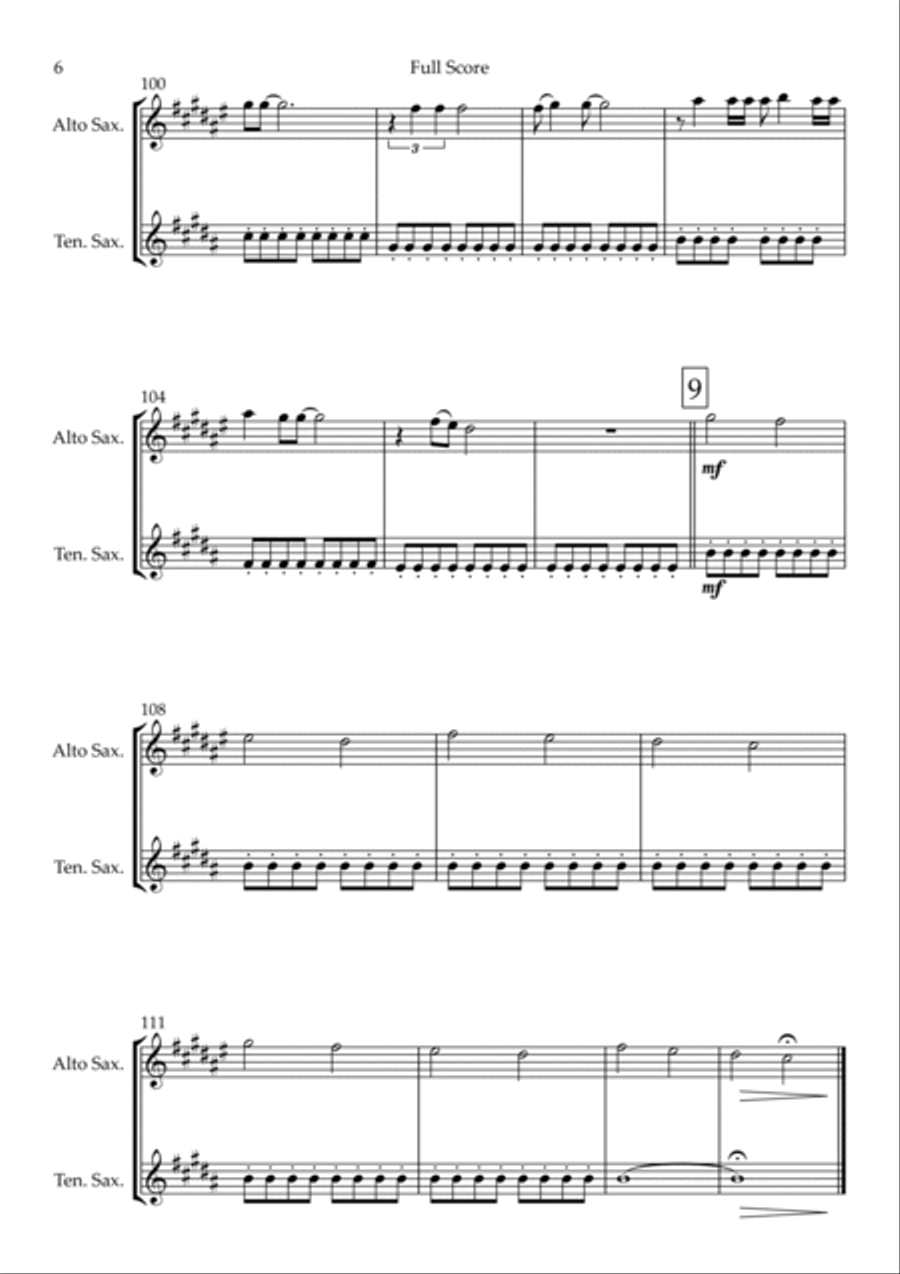 City Of Blinding Lights City Of Blinding Lights Woodwind Duet scores gallery preview page 6