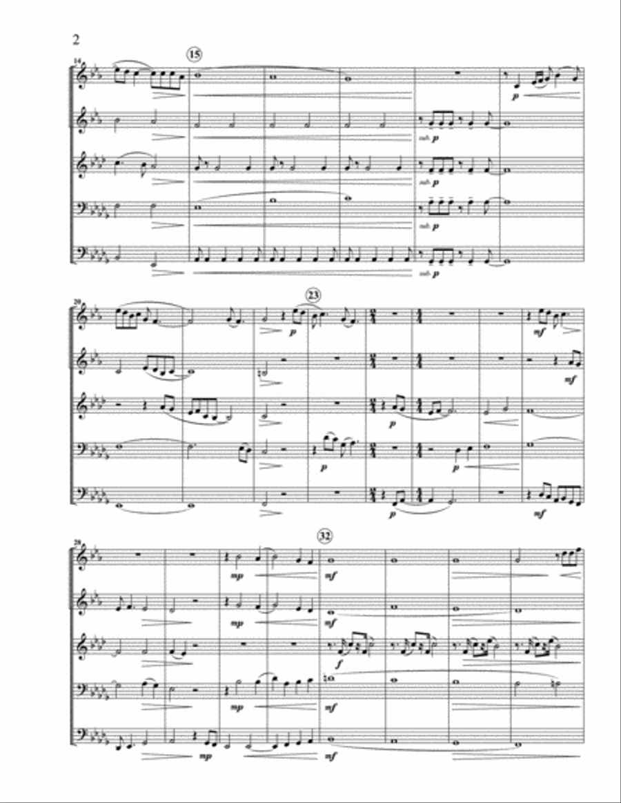 Royal Celebration for Brass Quintet Brass Quintet scores gallery preview page 3