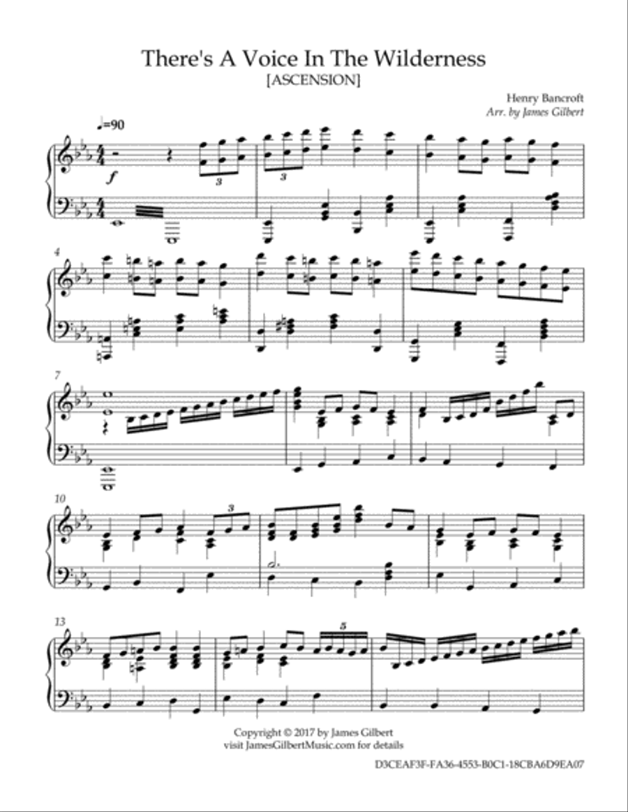 There's A Voice In the Wilderness Piano Solo scores gallery preview page 2