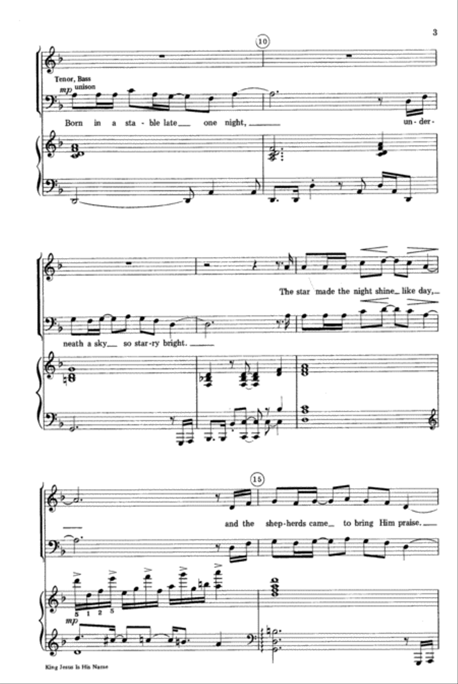 King Jesus Is His Name King Jesus Is His Name 4-Part scores gallery preview page 3