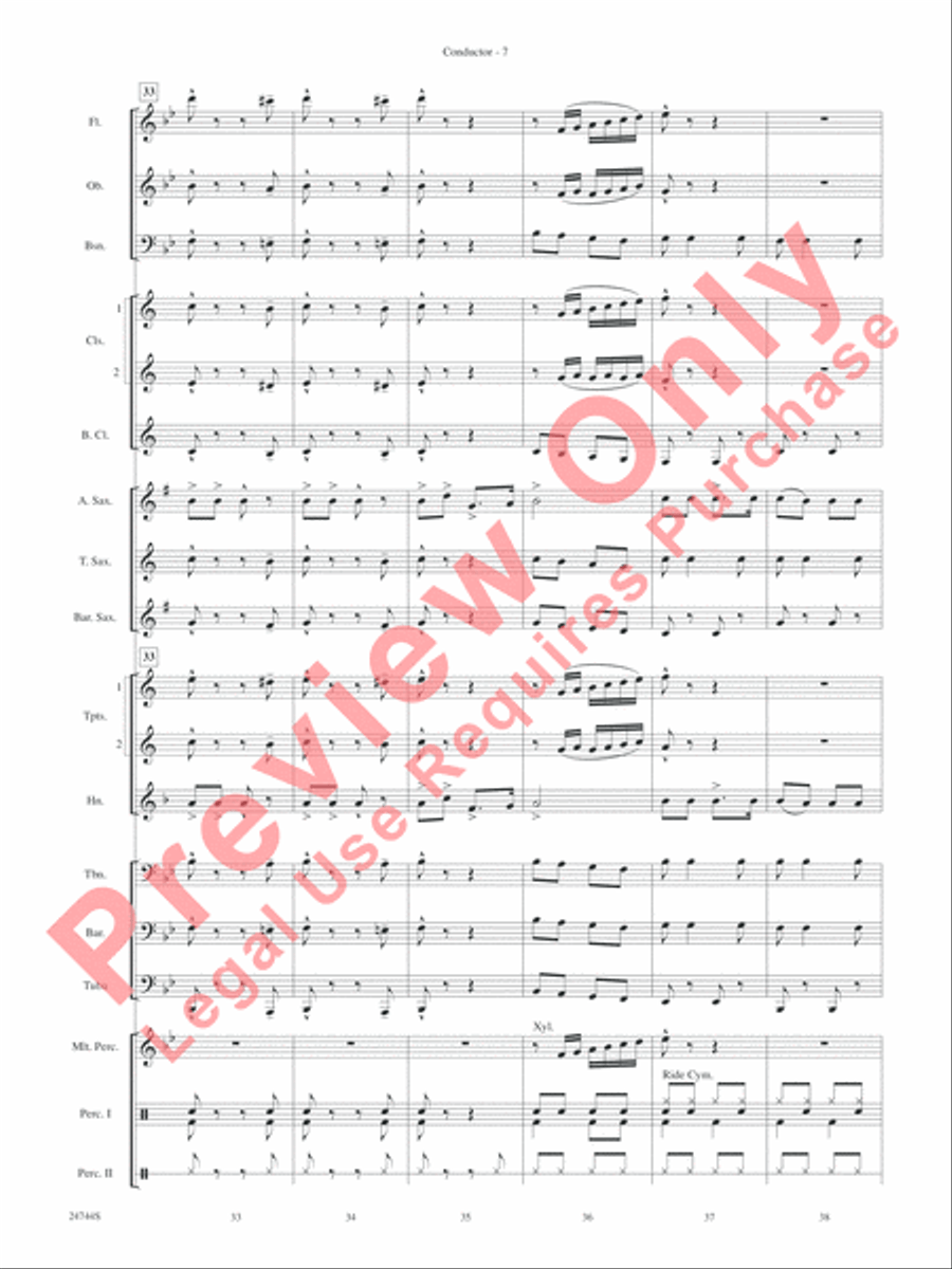 Down Home Christmas Concert Band scores gallery preview page 9