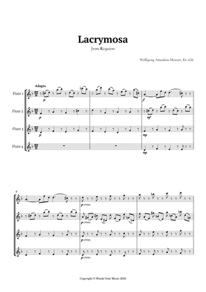 Lacrymosa by Mozart for Flute Quartet