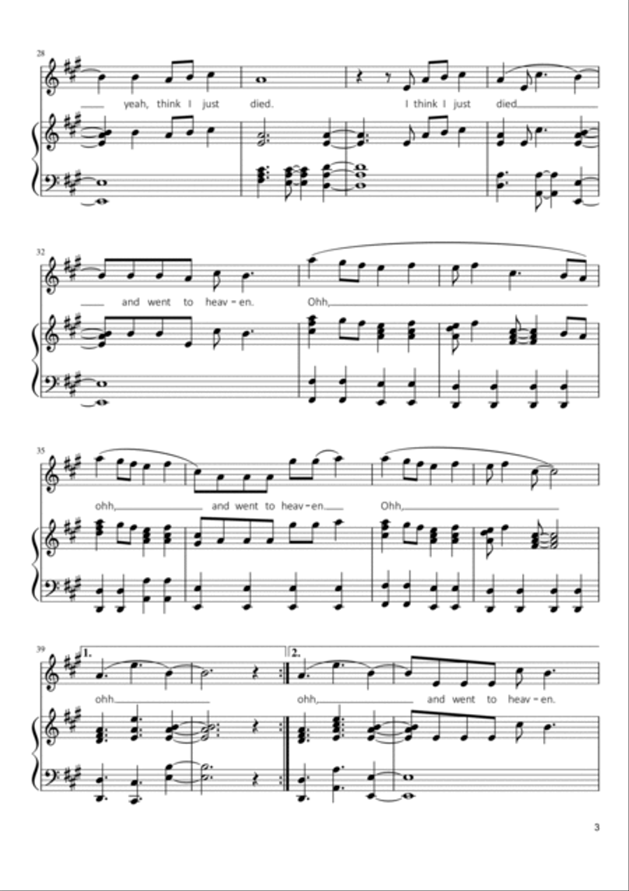 Avicii - Heaven Voice scores gallery preview page 3