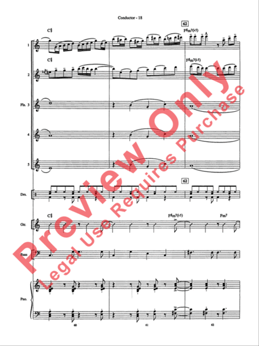 Night and Day Flute Choir scores gallery preview page 19