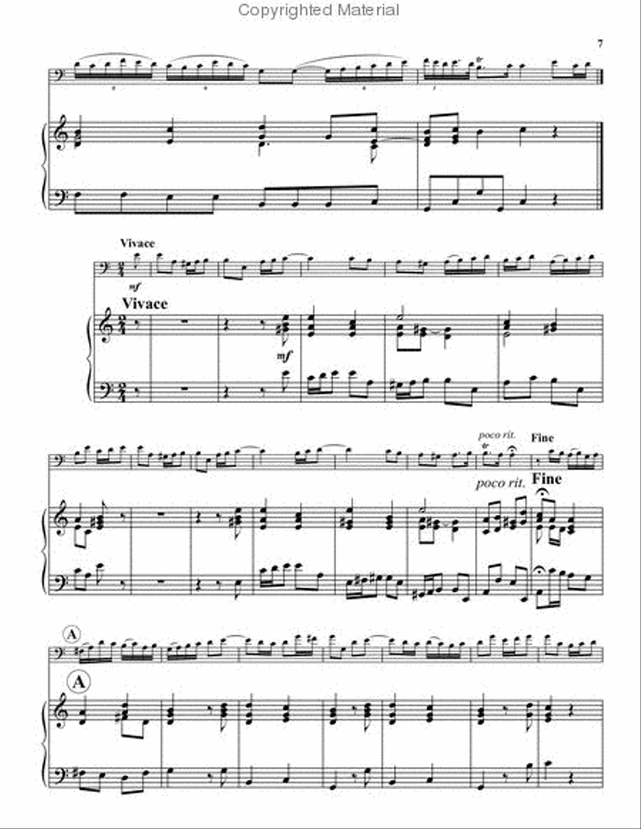 Sonata in A Minor Euphonium scores gallery preview page 3