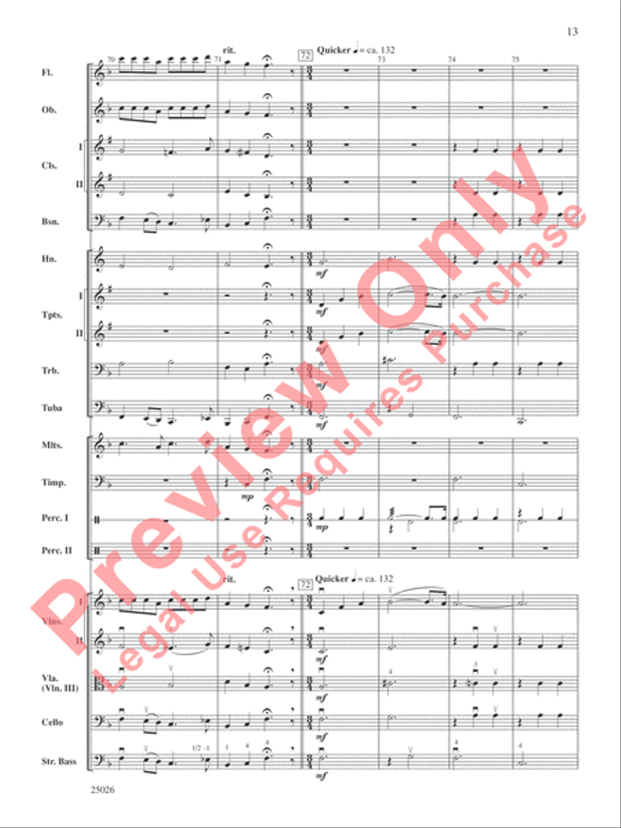 Christmas Comes Again . . . in About Three Minutes Full Orchestra scores gallery preview page 14