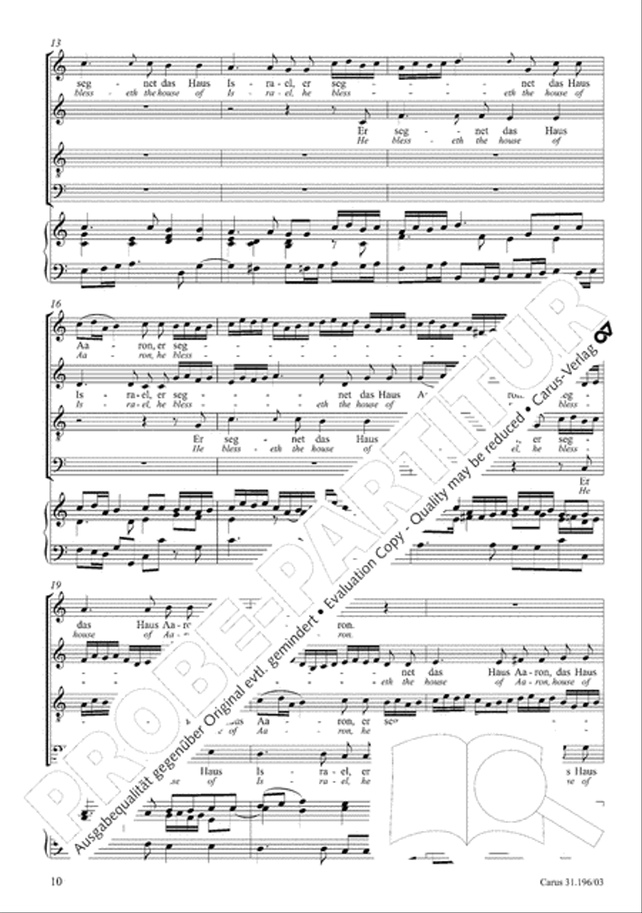 The Lord is mindful of us (Der Herr denket an uns) STB scores gallery preview page 11