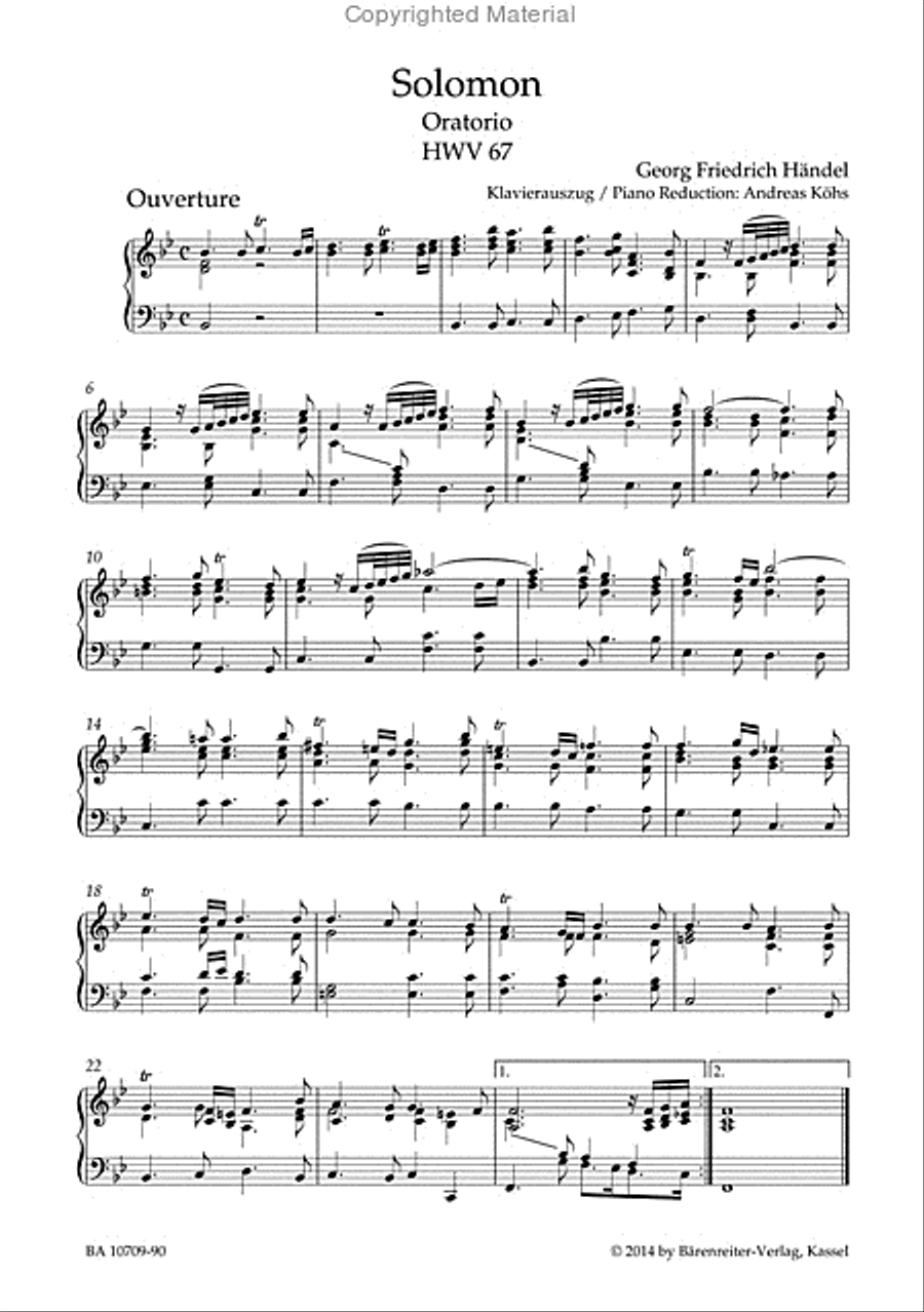 Solomon HWV 67 SSAATTBB scores gallery preview page 2