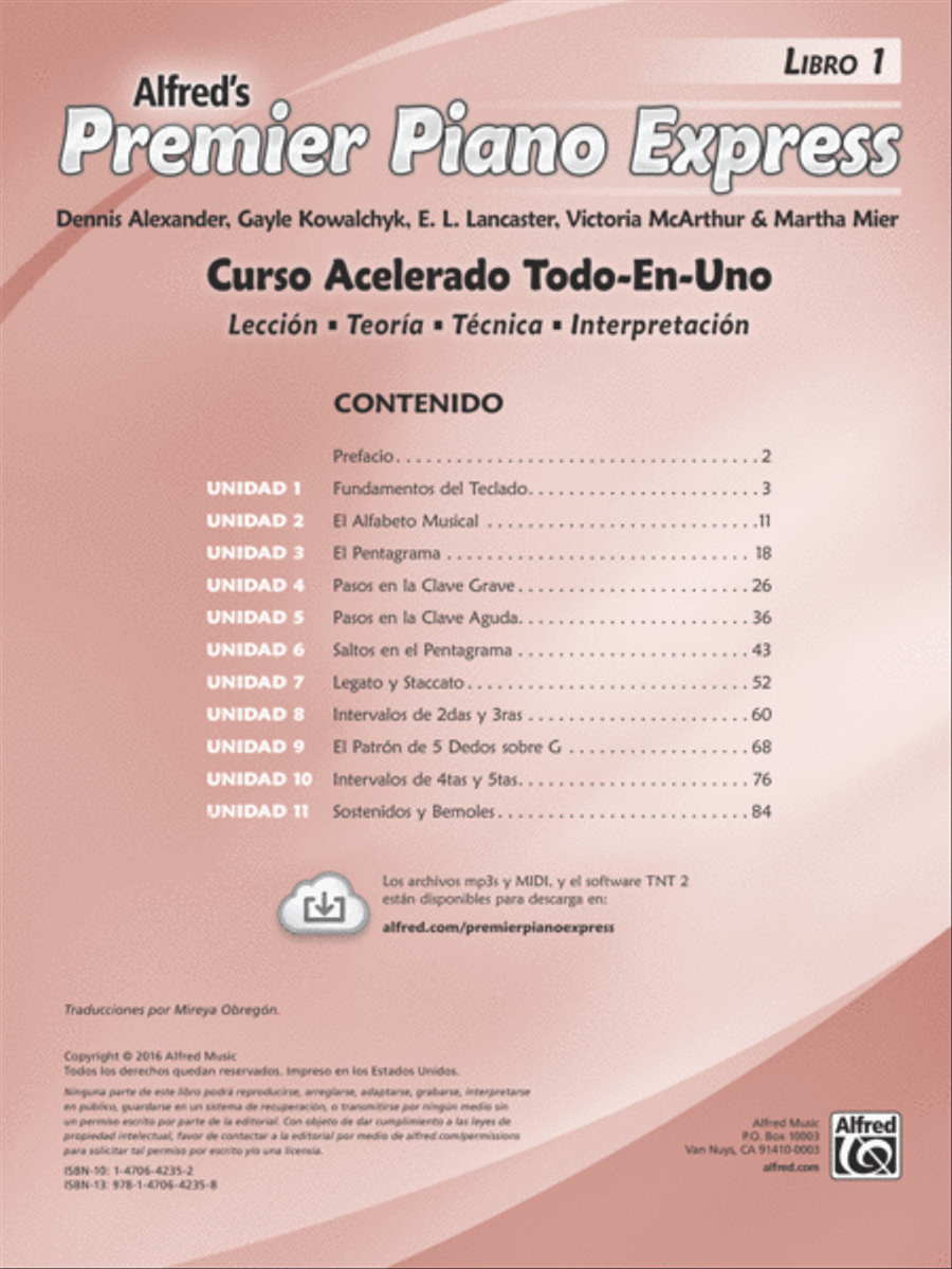 Premier Piano Express--Spanish Edition Piano Method scores gallery preview page 2