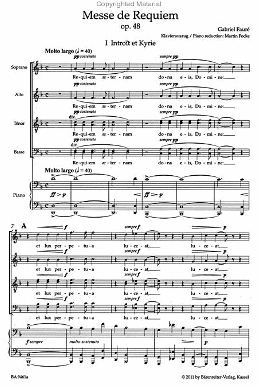 Messe de Requiem, op. 48 N 97b 4-Part scores gallery preview page 2