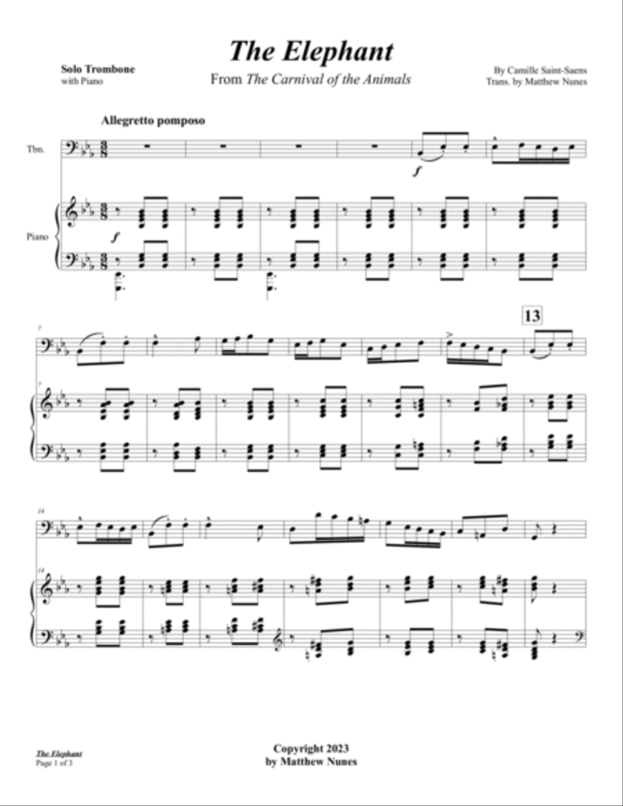 The Elephant Trombone scores gallery preview page 3