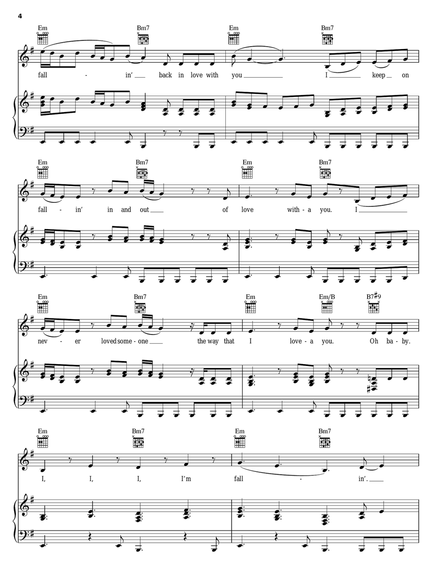 Fallin' Acoustic Guitar scores gallery preview page 4