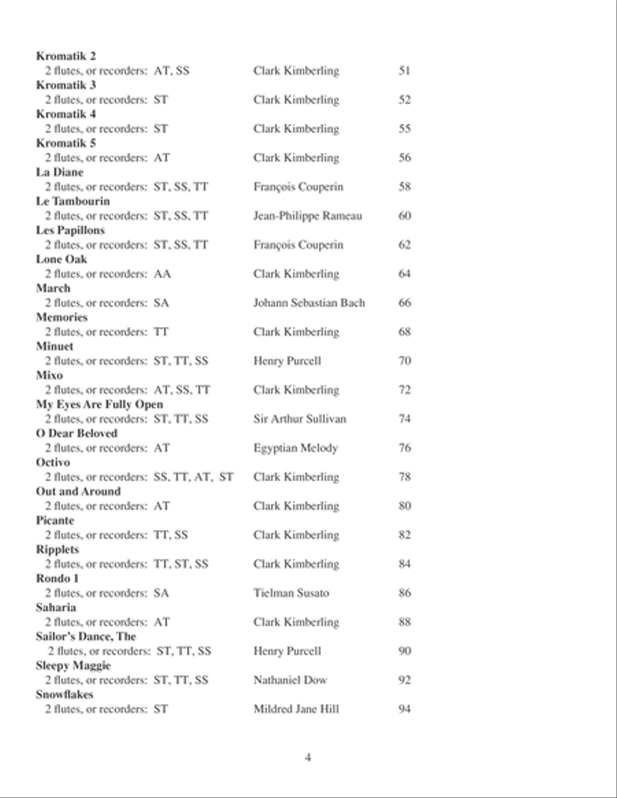 Duets for Flutes or Recorders Woodwind Duet scores gallery preview page 5