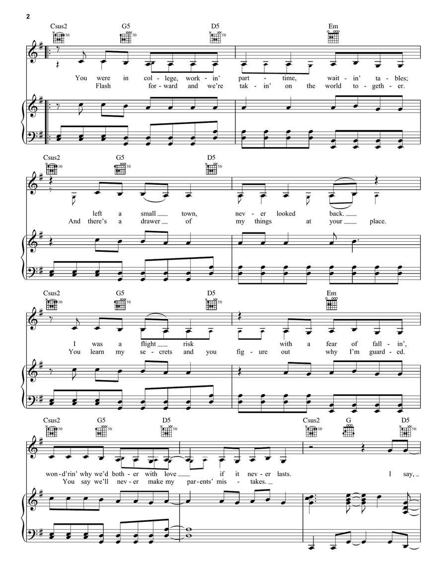 Mine Mine Acoustic Guitar scores gallery preview page 2