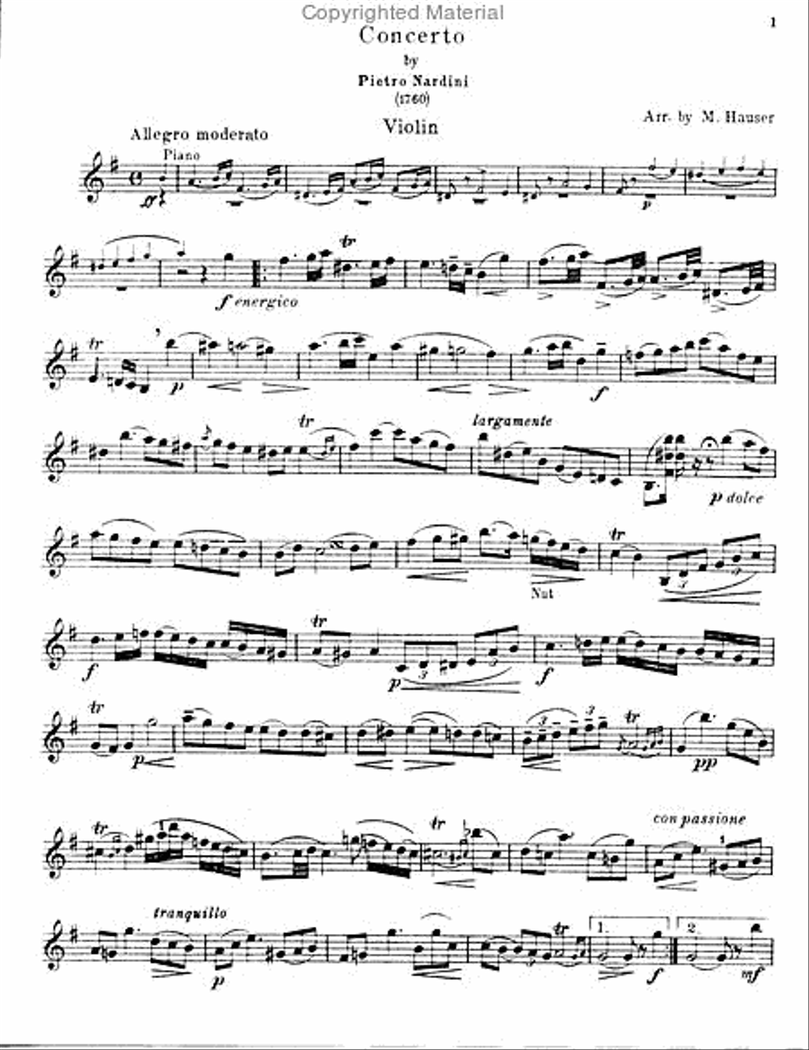 Concerto in E Minor Violin Solo scores gallery preview page 2