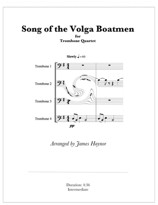 Book cover for Song of the Volga Boatmen for Trombone Quartet