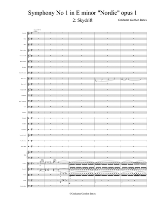 Book cover for Symphony No 1 in E minor "Nordic" Opus 1 - 2nd movement (2 of 3) - Score Only
