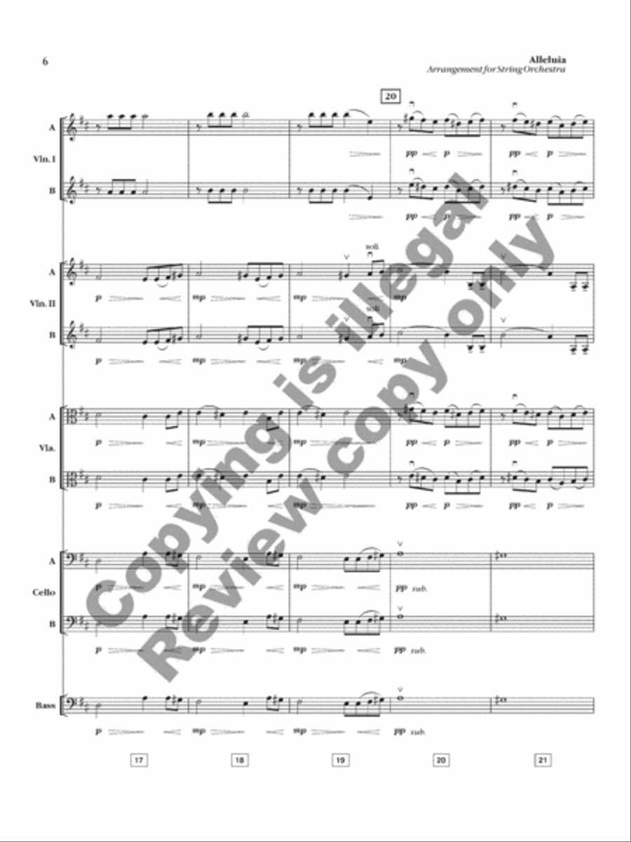 Alleluia (Complete String Orchestra Set) String Orchestra scores gallery preview page 10