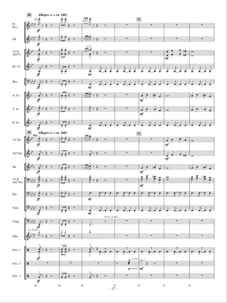 The Witch and the Saint Concert Band scores gallery preview page 16
