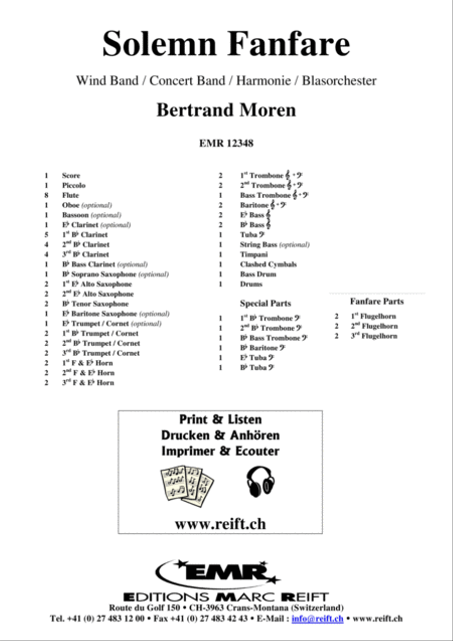 Solemn Fanfare Concert Band scores gallery preview page 2