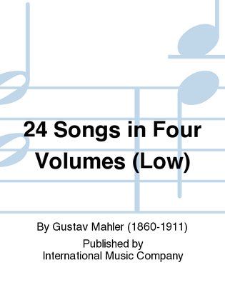 Book cover for 24 Songs in Four Volumes (Low)