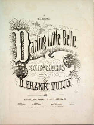 Book cover for Darling Little Belle. Song and Chorus