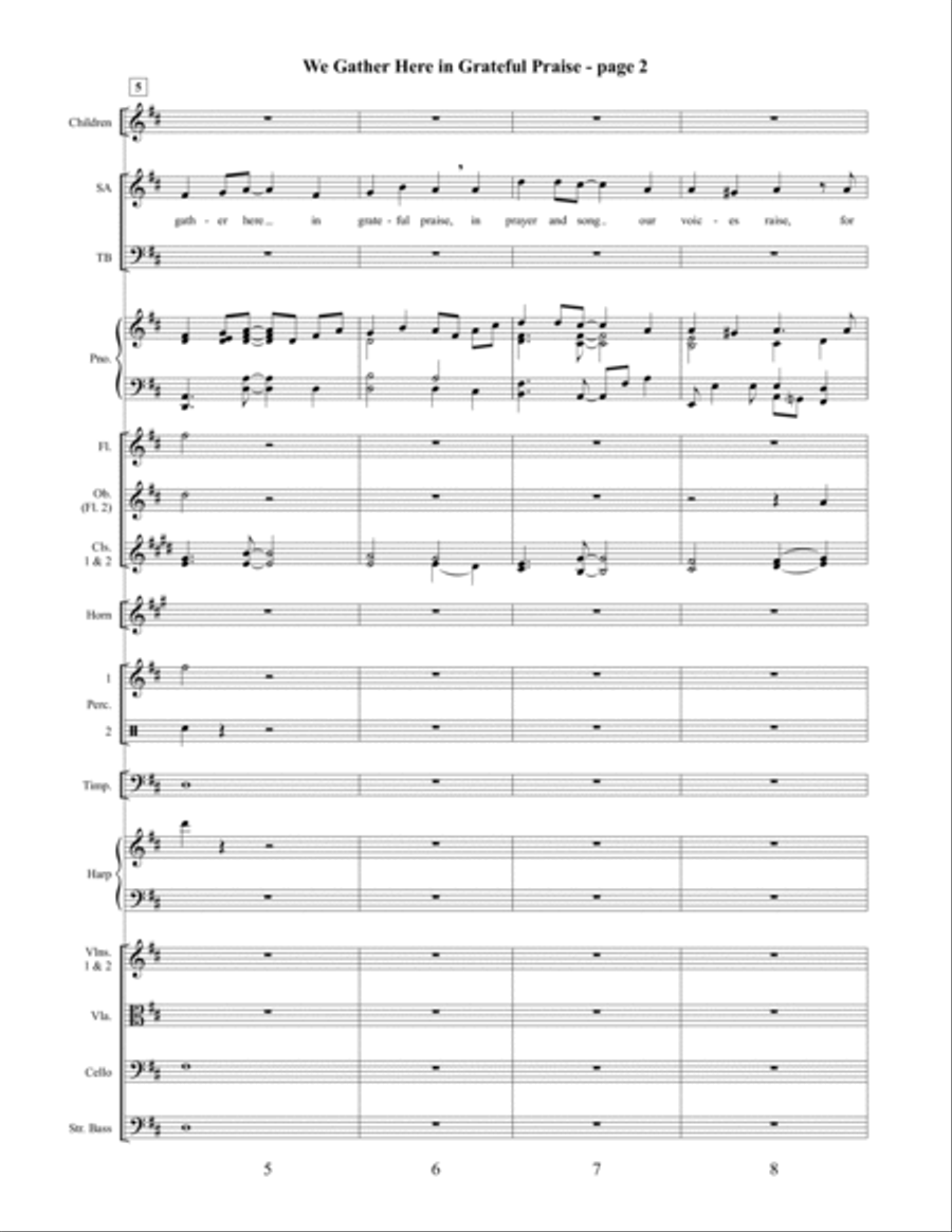 We Gather Here in Grateful Praise Orchestration (Digital) 4-Part scores gallery preview page 3