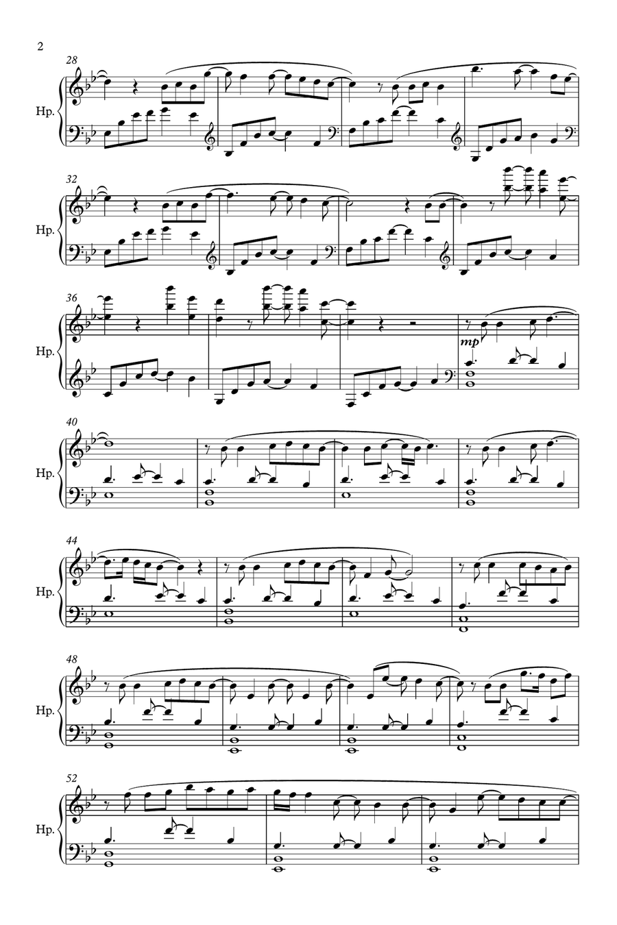 Rewrite The Stars Harp scores gallery preview page 2
