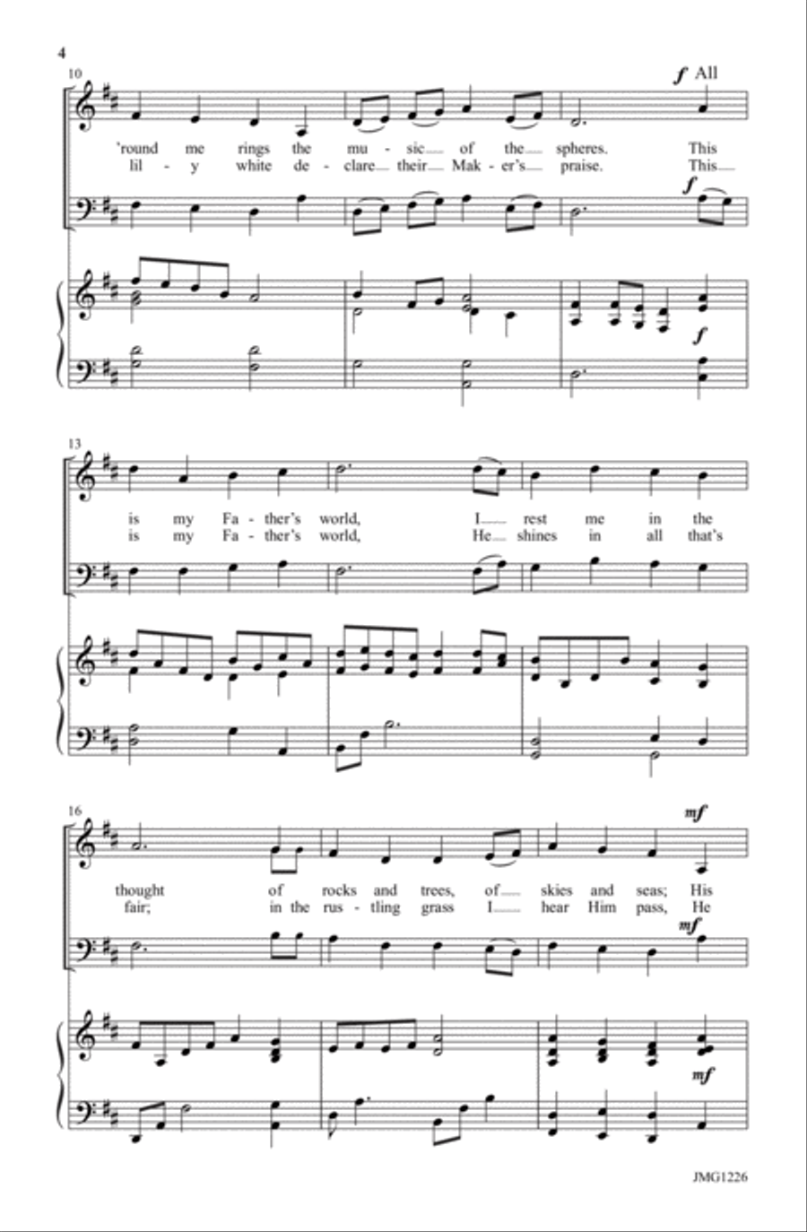 This Is My Father's World 2-Part scores gallery preview page 4
