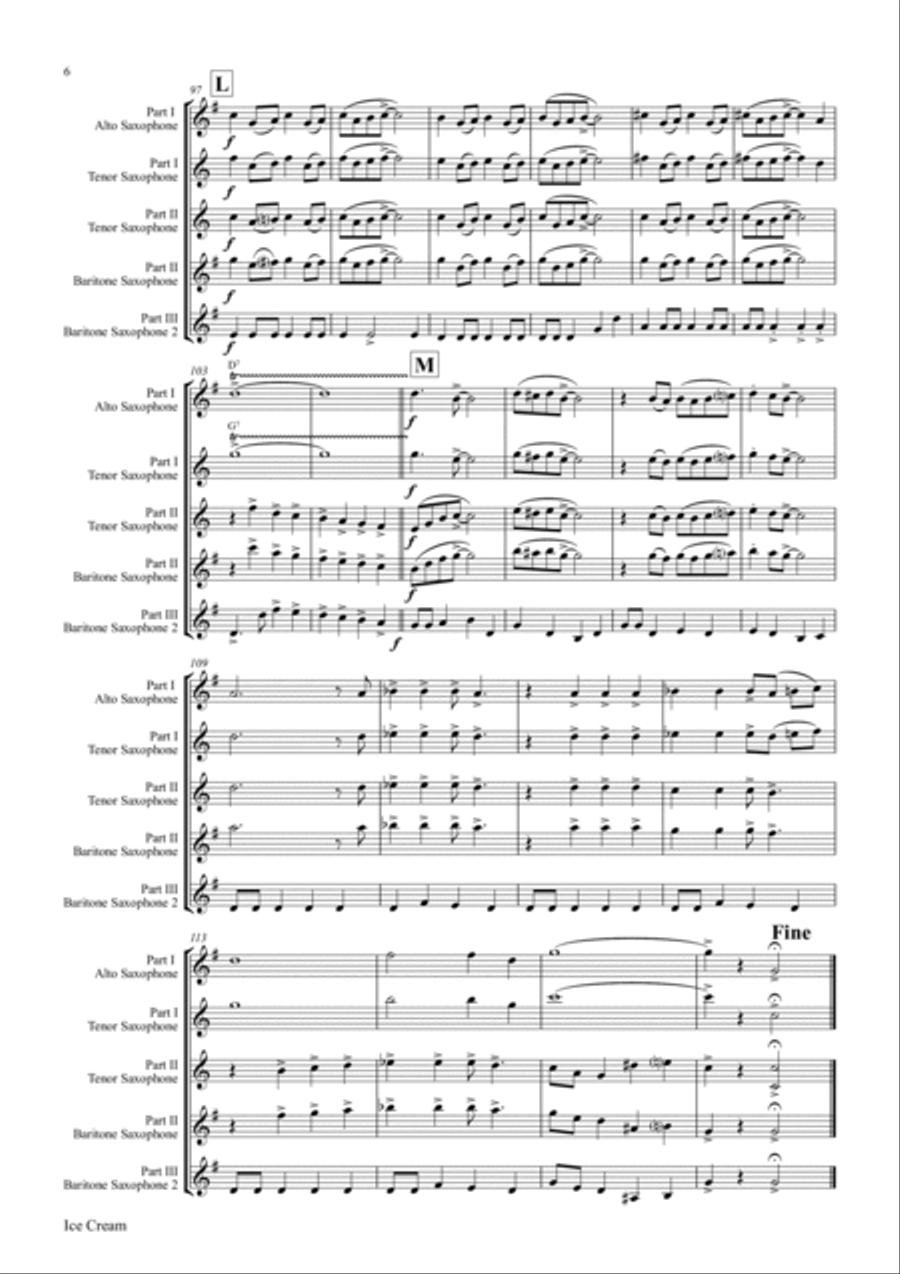 (i Scream-you Scream-we All Scream For) Ice Cream Woodwind Trio scores gallery preview page 6