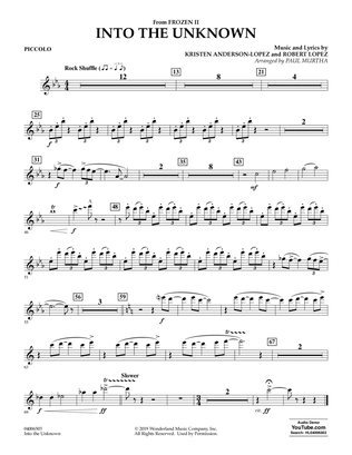 Into the Unknown (from Disney's Frozen 2) (arr. Paul Murtha) - Piccolo