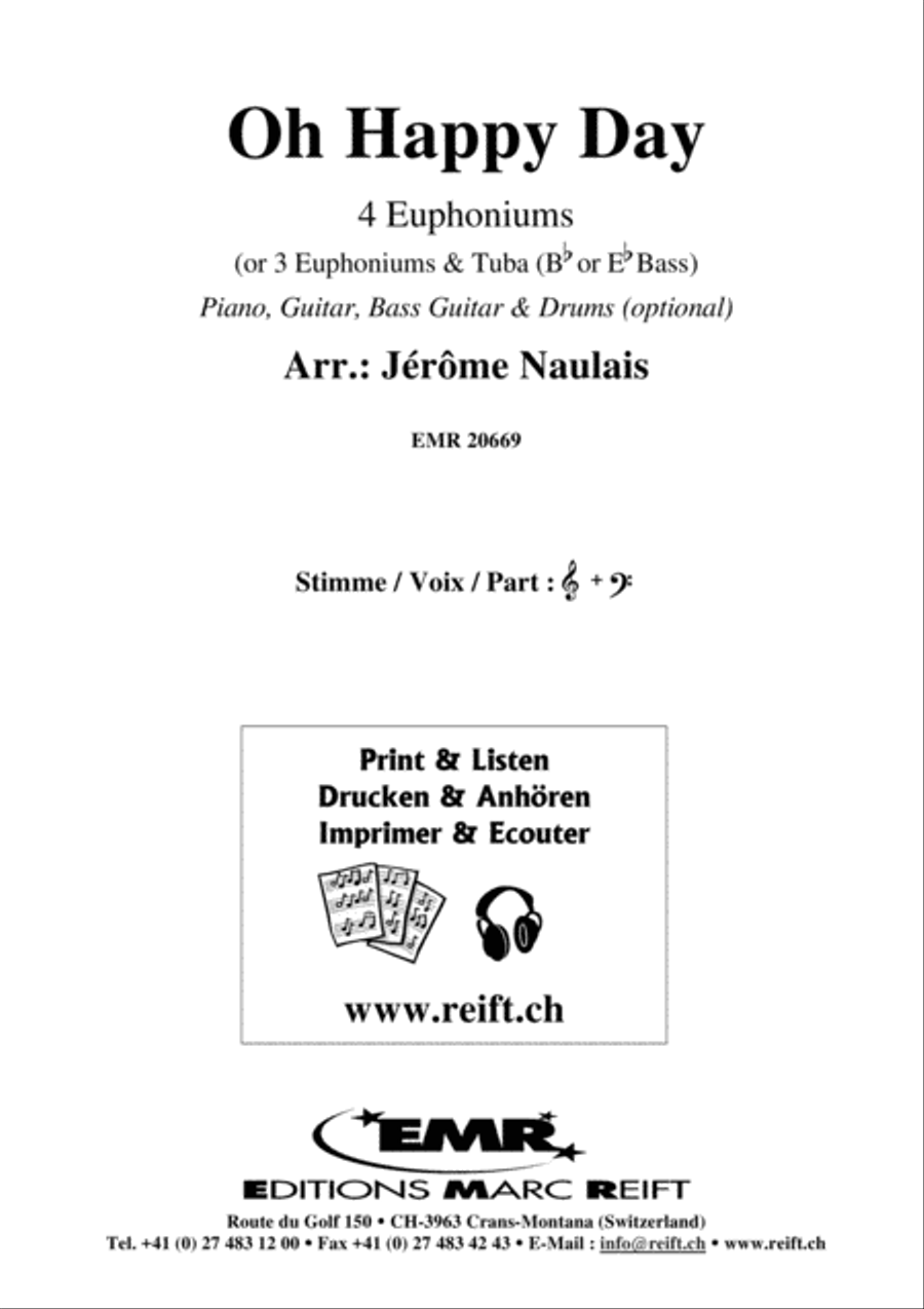 Oh Happy Day Euphonium Quartet scores gallery preview page 2